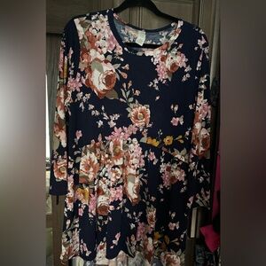 Floral Navy Dress